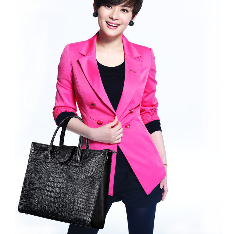 Alligator Skin Pattern Large-capacity Tote Bag