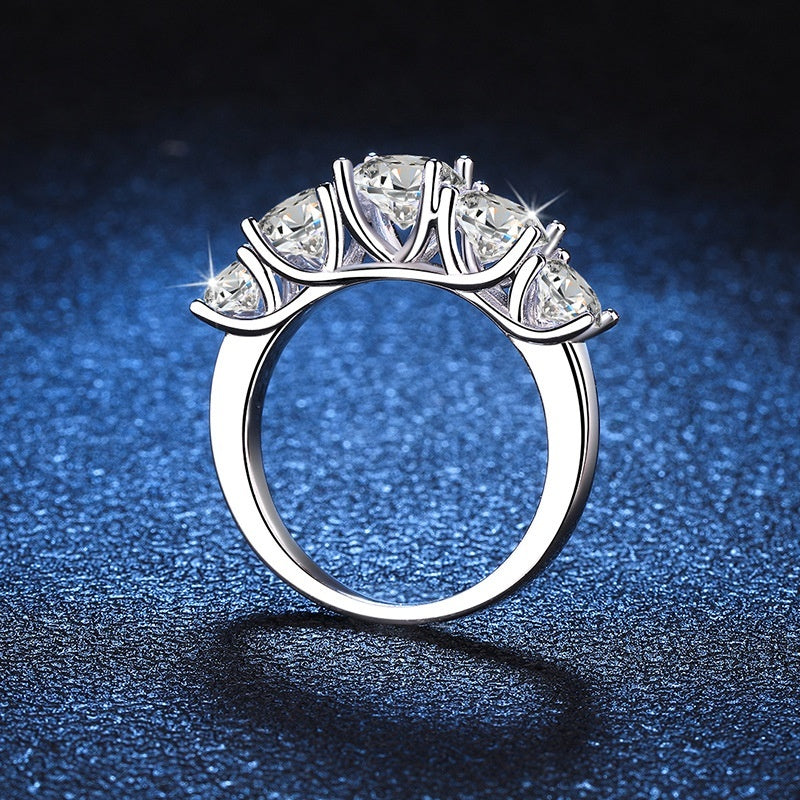 Moissanite Pure Silver Ring