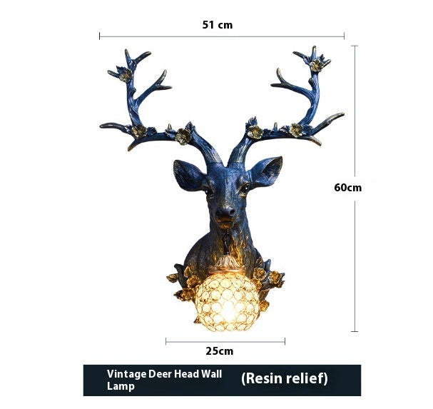 Antlers Wall Lamp Vintage Ornament Wall Lamp