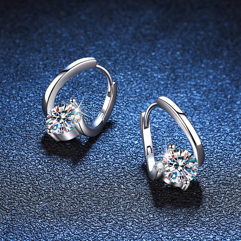 S925 Silver Moissanite  Luxury Earrings
