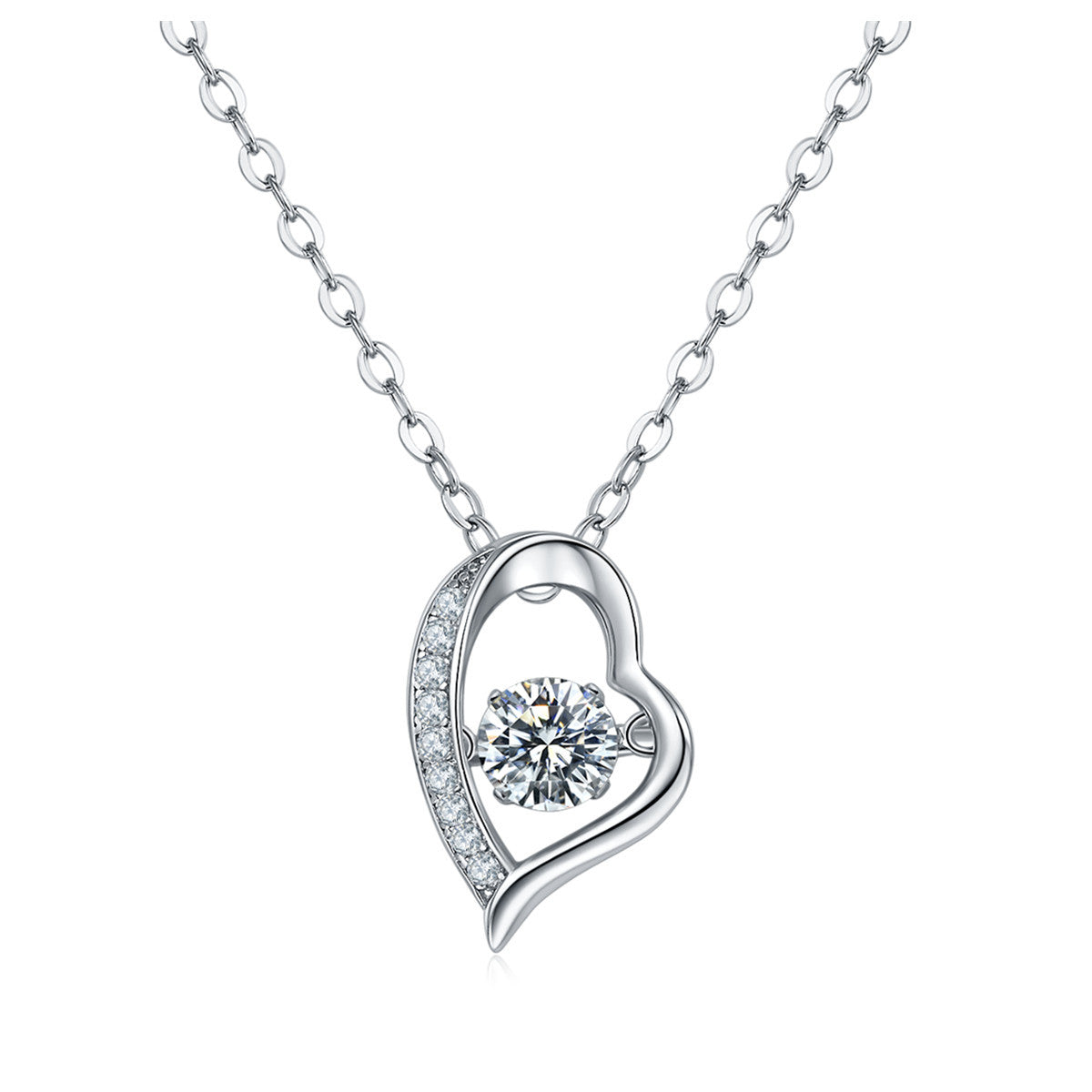 Heart Shaped  0.5 Carat Moissanite Necklace