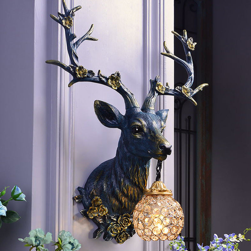 Antlers Wall Lamp Vintage Ornament Wall Lamp
