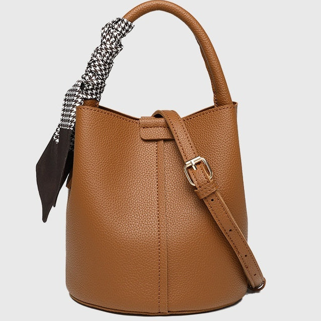 Niche Lychee Pattern Soft Leather  Bag