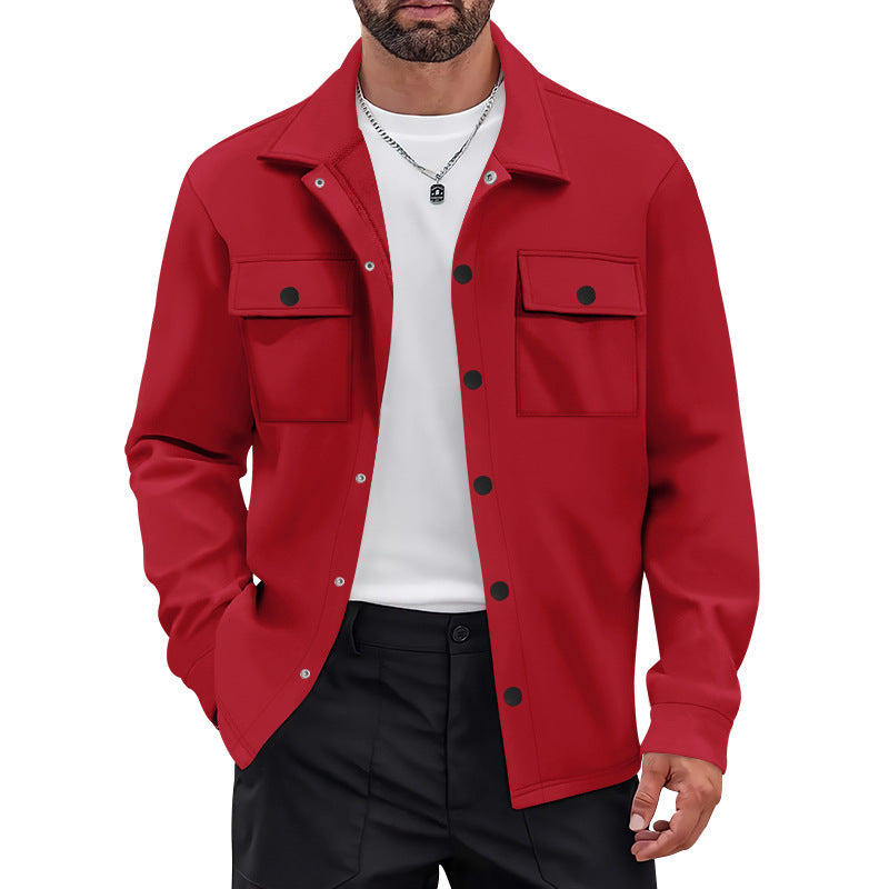Retro Lapel Casual Long-sleeve Jacket