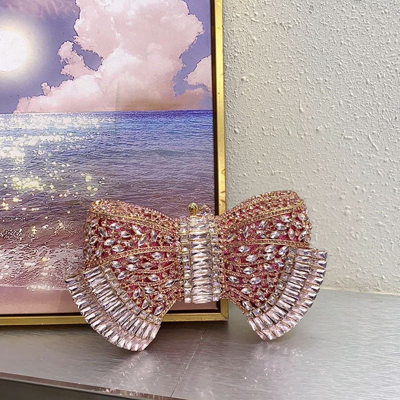 Fashion Bow Clutch in Gem and crystals