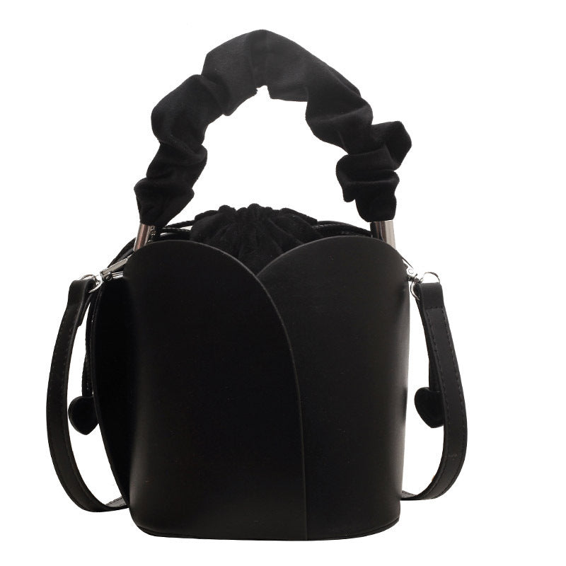 Leather Bucket Tote Bag