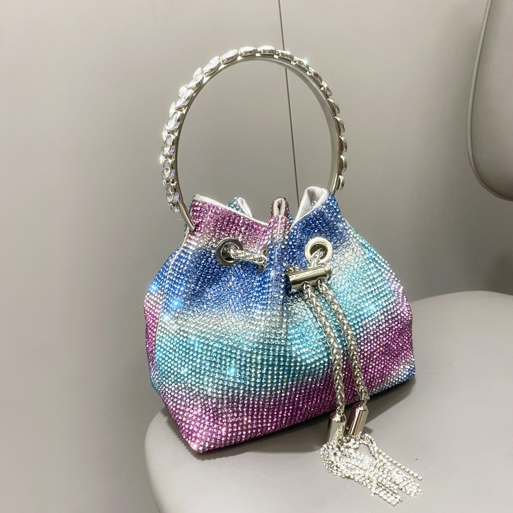 Crystals-embellished Tote bag with shoulder crossbody strap