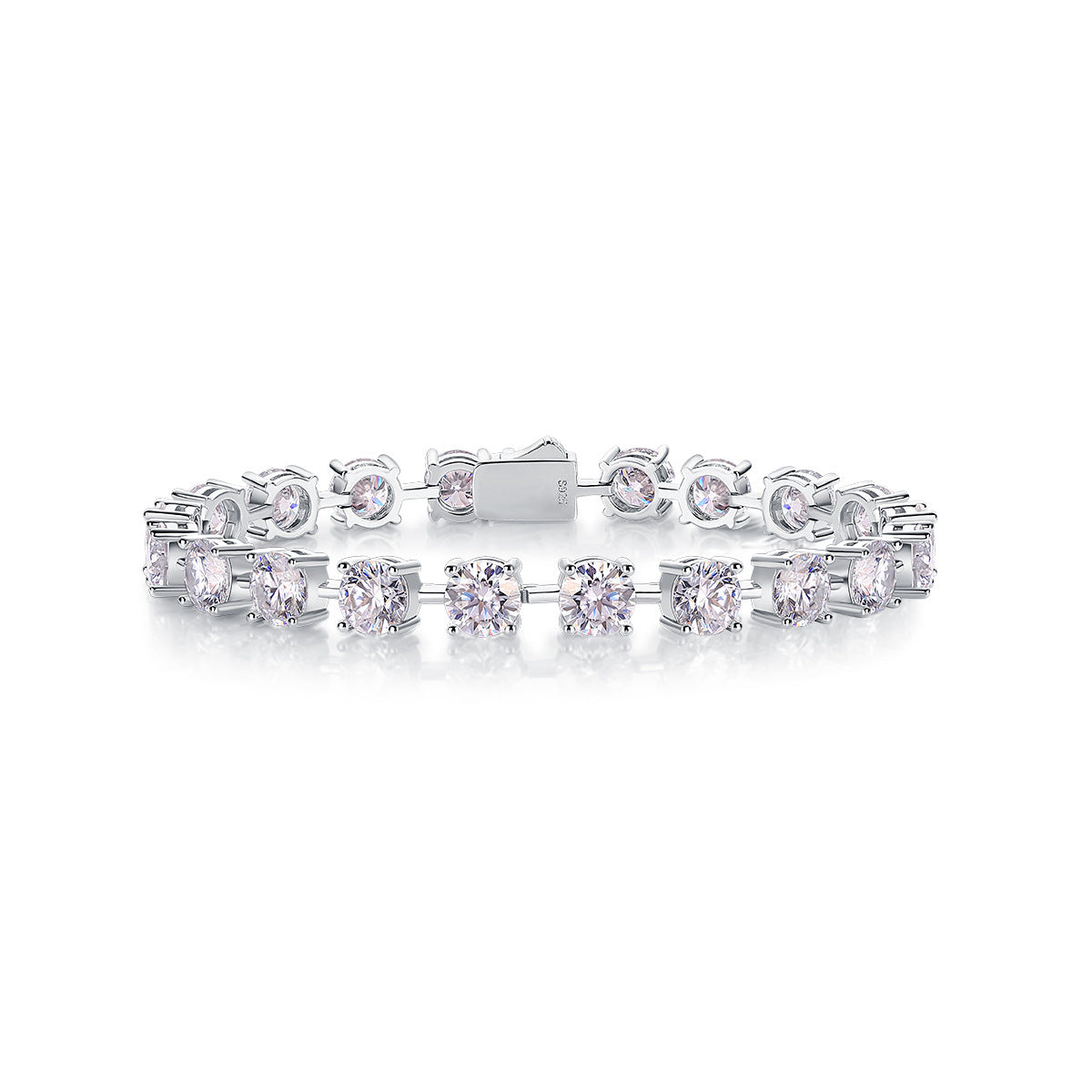 Diamond bracelet on a white background