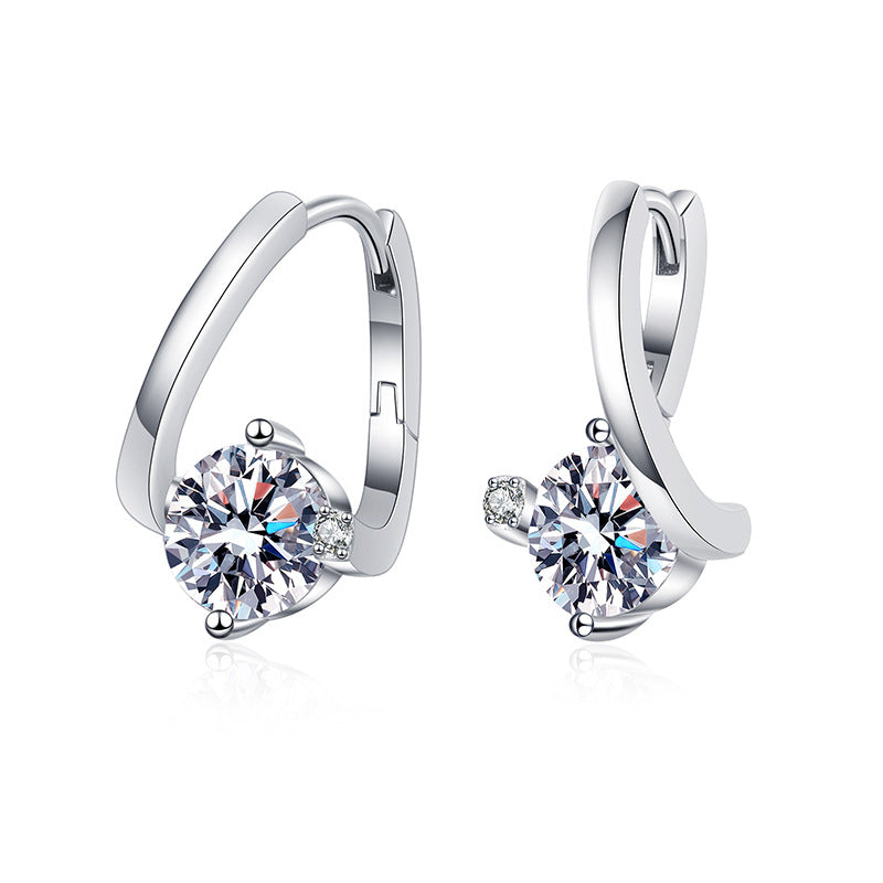 S925 Silver Moissanite  Luxury Earrings