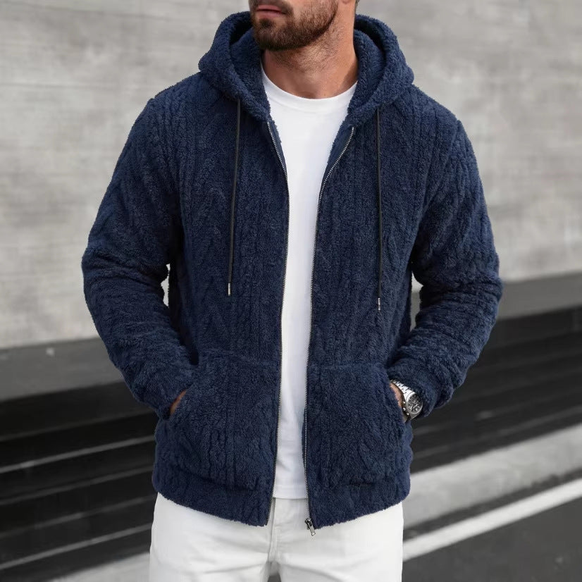 Men's Casual Hooded Sweatshirt  Loose-fitting Knitwear