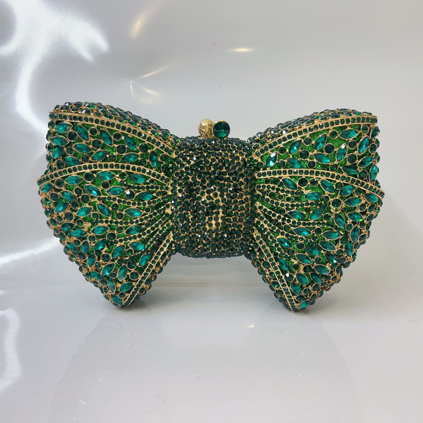 Bow Rhinestone Clutch