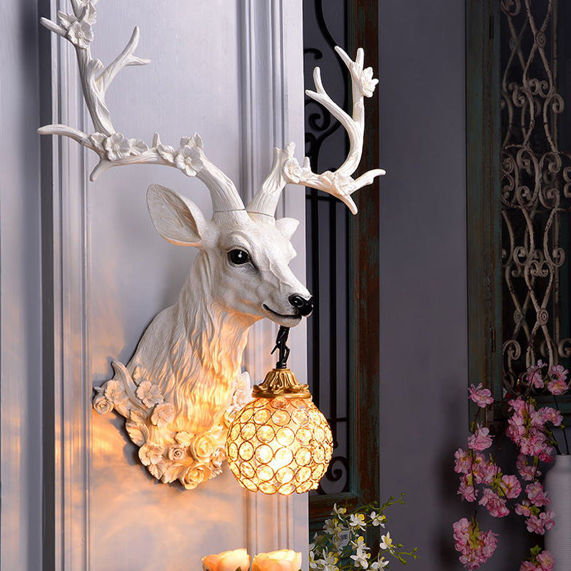 Antlers Wall Lamp Vintage Ornament Wall Lamp
