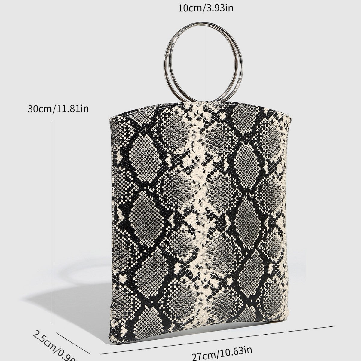 New Punk-style Metallic Bucket bag