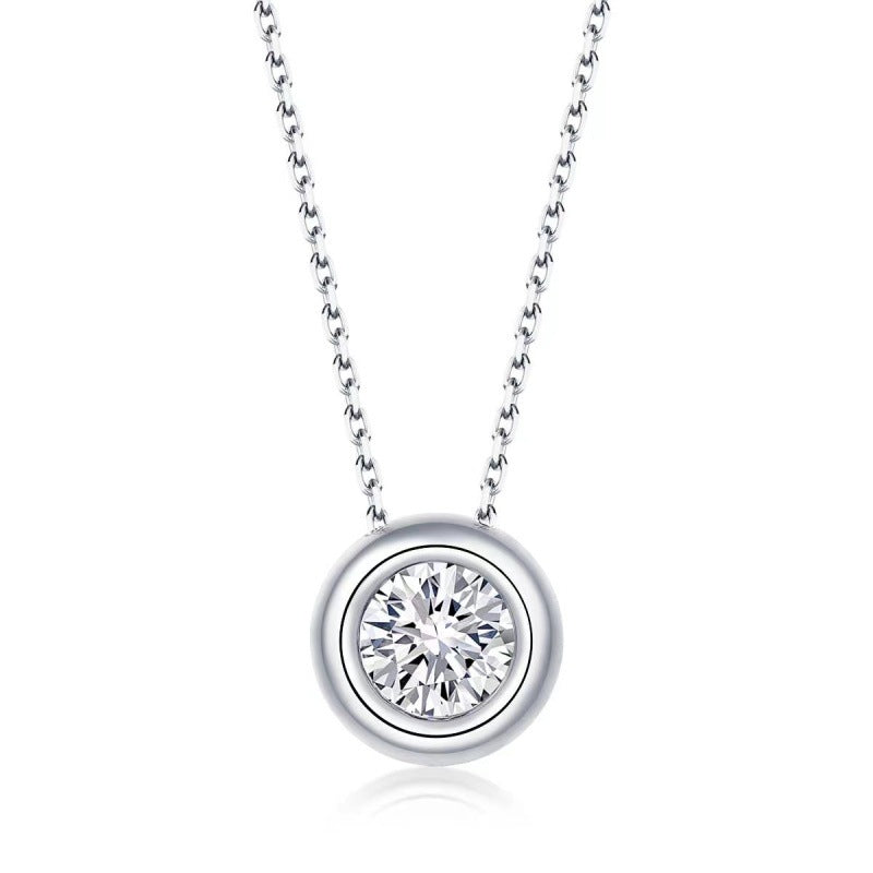 Moissanite Necklace S925 Sterling Silver Pendant
