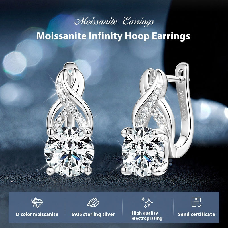 Luxury Moissanite Twist Earrings