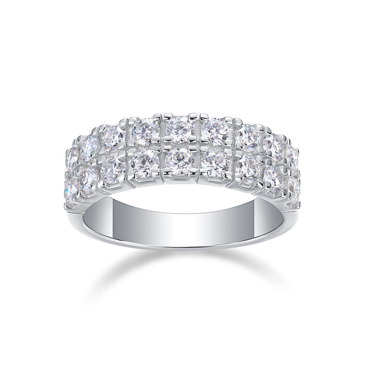 Moissanite S925 Sterling Silver Light Luxury Online Influencer Ring