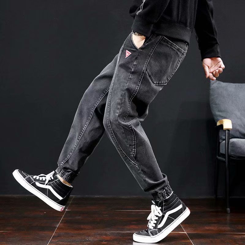 Jogger Jeans Men's Loose Cargo Harlan Cropped Leisure