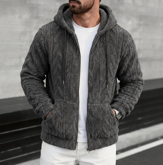 Men's Casual Hooded Sweatshirt  Loose-fitting Knitwear