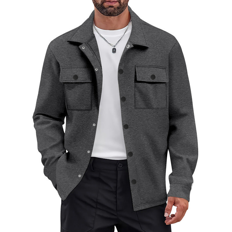 Retro Lapel Casual Long-sleeve Jacket